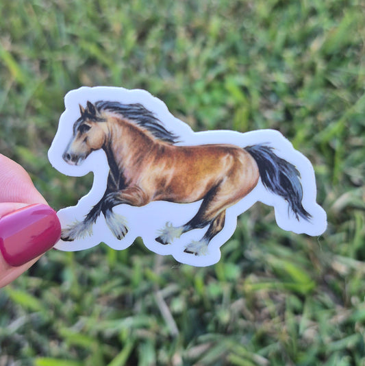 Clydesdale Horse Sticker