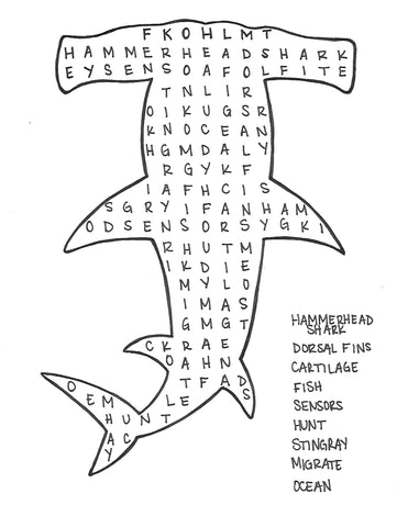 Hammerhead Shark Activity Sheet
